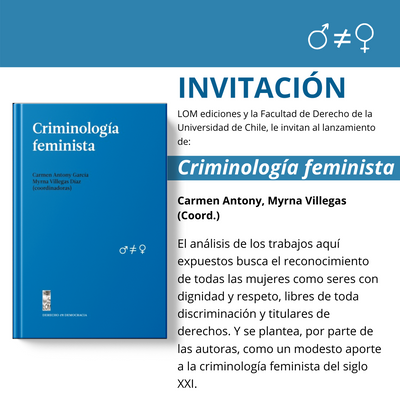 Lanzamiento de CRIMINOLOGÍA FEMINISTA