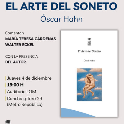 Lanzamiento del libro EL ARTE DEL SONETO de ÓSCAR HAHN