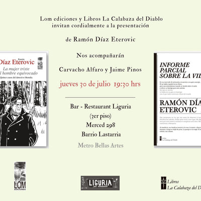 Ramón Díaz Eterovic presenta dos nuevas publicaciones
