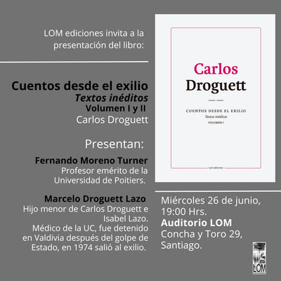 Lanzamiento del libro Cuentos desde el exilio. Textos inéditos, volumen I y II.