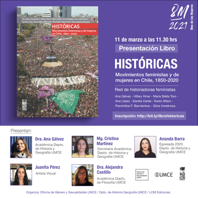 Lanzamiento del libro HISTÓRICAS. MOVIMIENTOS FEMINISTAS Y DE MUJERES EN CHILE, 1850-2020